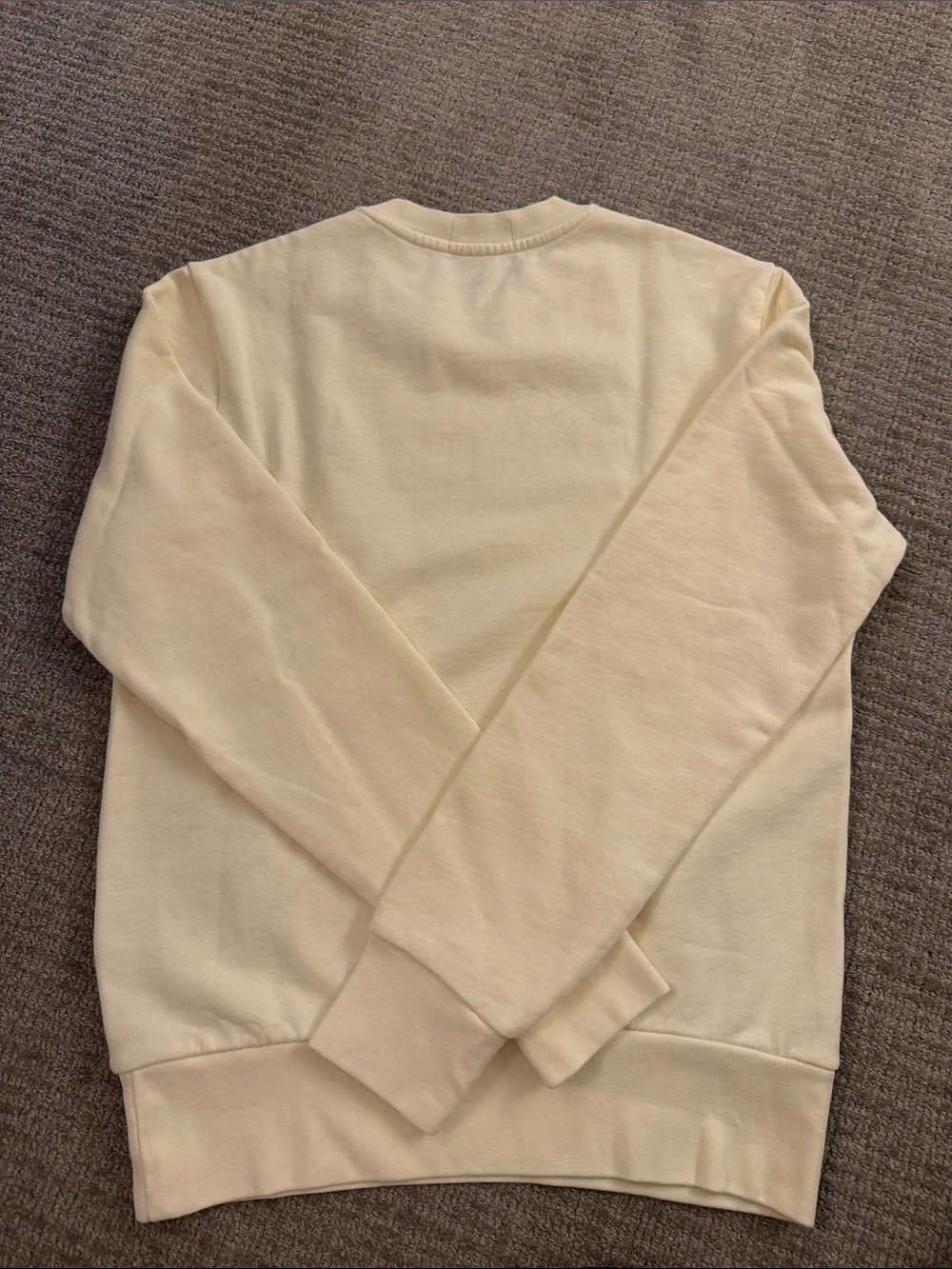 Polo by Ralph Lauren Men's Cream Crewneck Sweater with Embroidered Pony